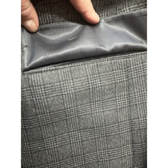 Michael Kors Jacket Blazer Sport Coat 42L Dual Vent Gray Plaid 2 Button Classic - Picture 6 of 11